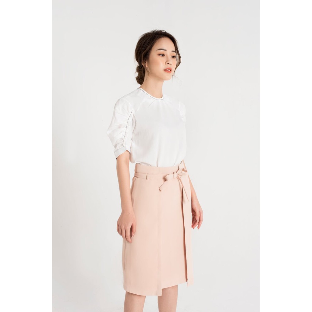 Chân Váy Nữ Hai Tà Kèm Đai Hồng DIDO | BigBuy360 - bigbuy360.vn