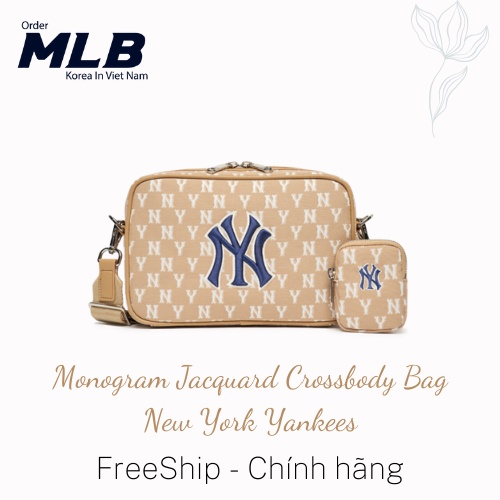 MLB VietNam Túi MLB Monogram Jacquard Crossbody Bag New York Yankees 3ACRM012N-50BGD Chính Hãng