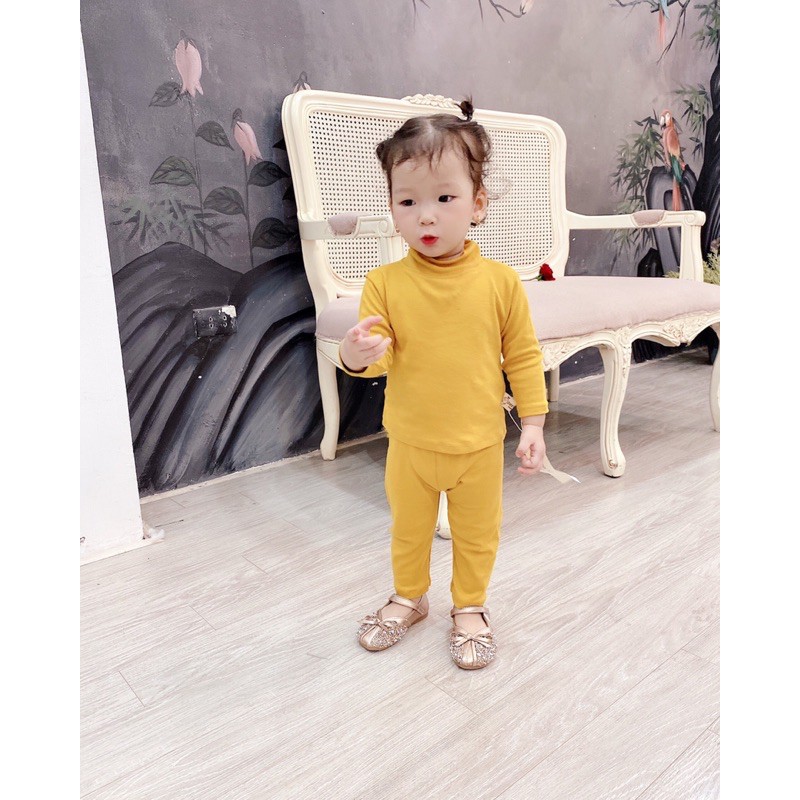 bộ cotton cổ 3 phân