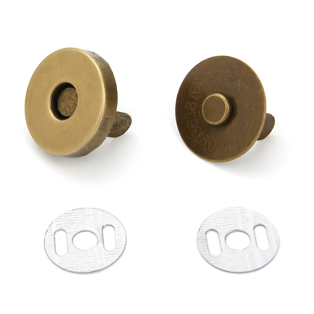 Set 10 nút bóp tròn từ tính bằng kim loại 14/18mm cho túi quần áo