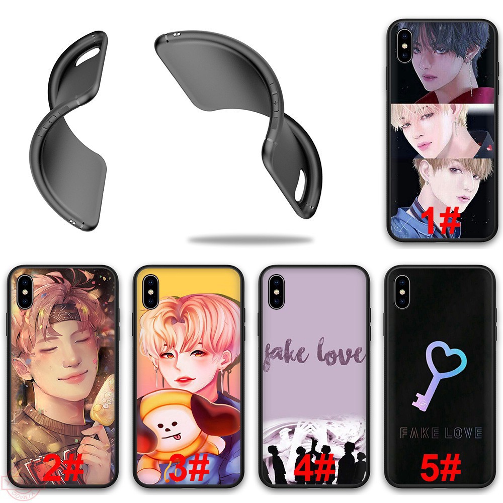 🍁 Ốp silicone in hình nam nhân hàn quốc fake love cho iphone xs max xr x 8 plus 7 plus 6s plus 6 11 pro max - A1165