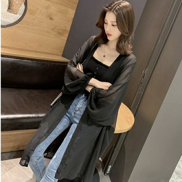 FREESHIP ĐƠN 99K_ Áo khoác voan dáng dài phong cách trẻ trung thanh lịch dành cho nữ | BigBuy360 - bigbuy360.vn