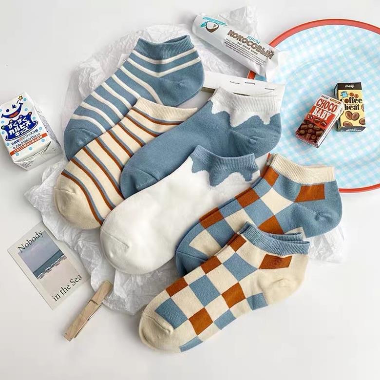 Tất Caro cổ ngắn Softie nam nữ chất vải cotton co giãn bốn chiều thoáng khí tt7