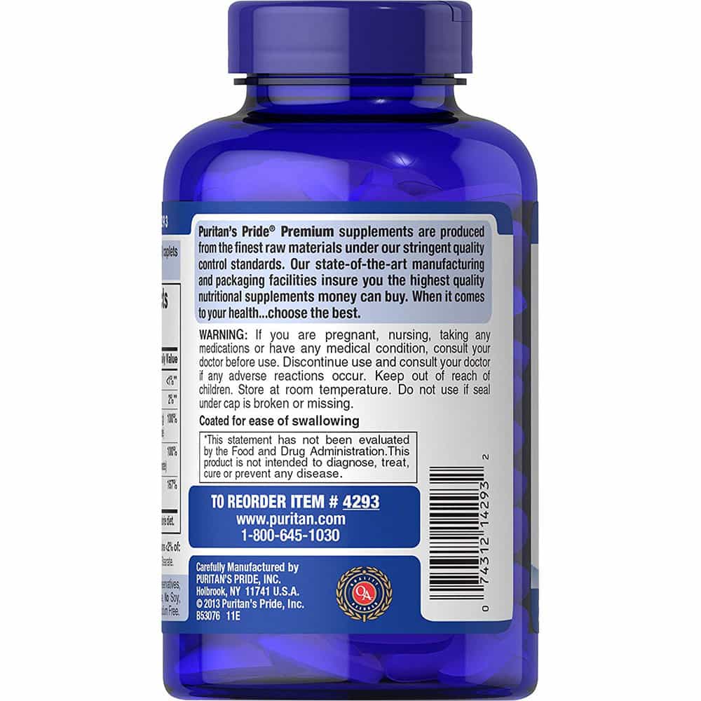 Viên uống bổ xương Puritan’s Pride Calcium Magnesium Zinc 100 viên