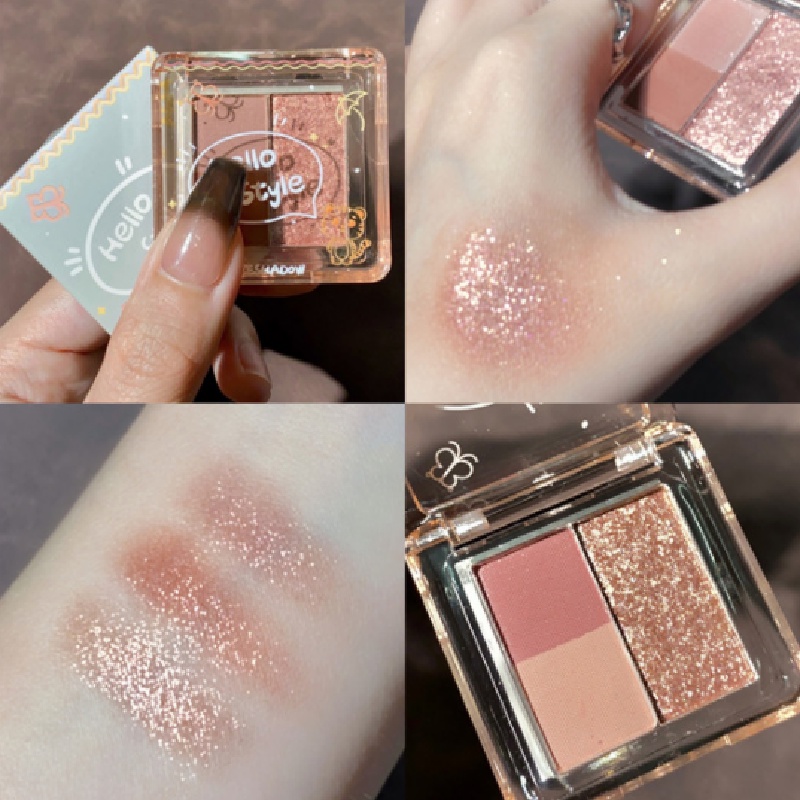 Bảng Phấn Mắt Lì 4 Màu HELLOSTYLE Loại Mới Hàng Nội Địa Trung