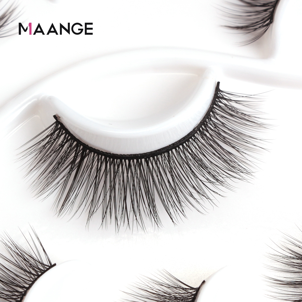 7 Cặp Lông Mi Giả MAANGE 3D Mẫu Mới Làm Từ Lông Chồn Tự Nhiên