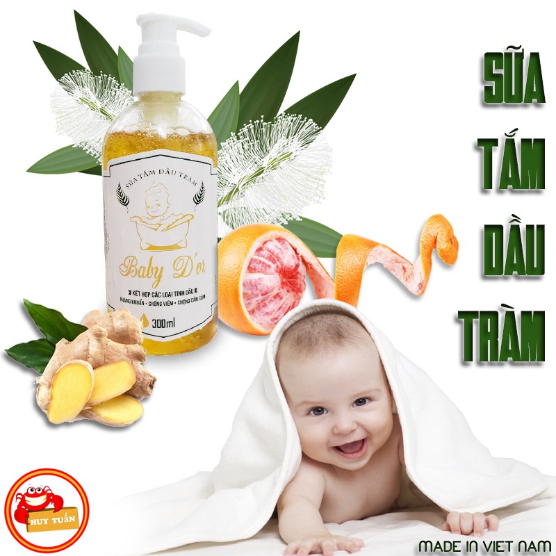 Sữa tắm dầu tràm cho trẻ sơ sinh và trẻ nhỏ dung tích 300ml