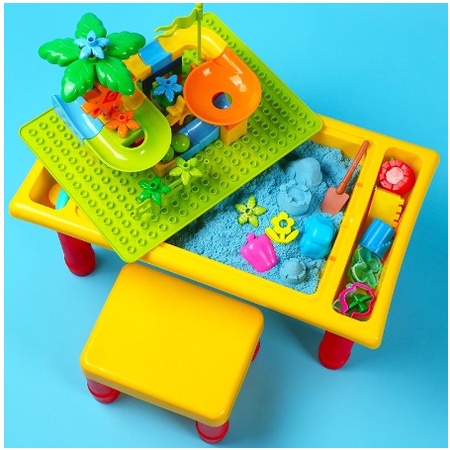 Bàn lego kèm cát động lực học cho bé