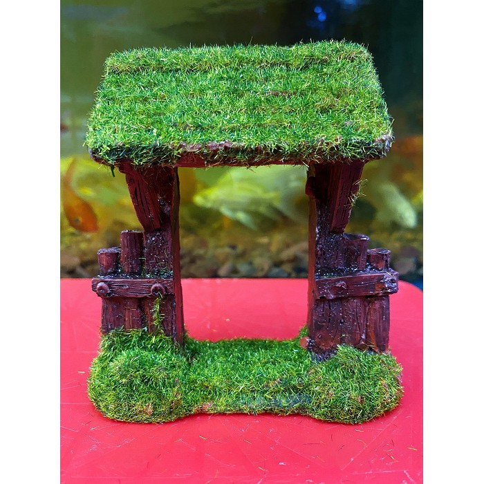 CỔNG PHỦ RÊU TRANG TRÍ HỒ CÁ NON BỘ 10X4X10CM