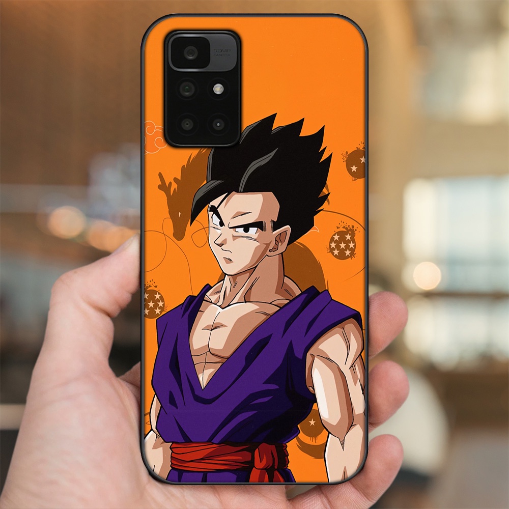 Ốp lưng Xiaomi Redmi 10 viền đen in hình Gohan Dragon Ball