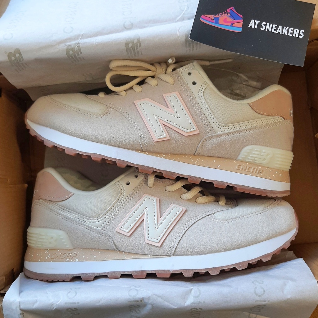 Giày New Balance 574 Hồng kem