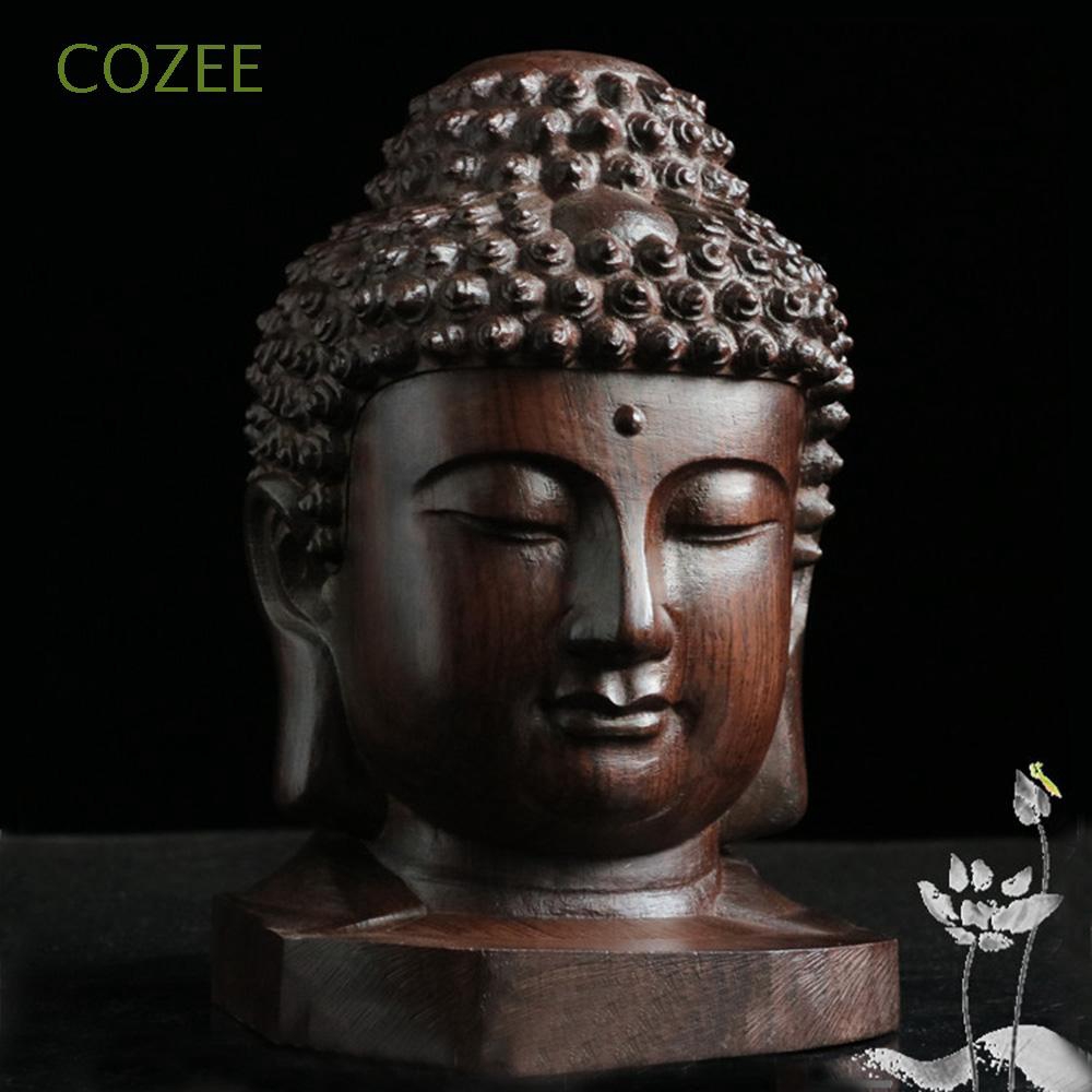 Tượng điêu khắc bằng gỗ hình Phật Tổ trang nghiêm dùng để trang trí nội thất