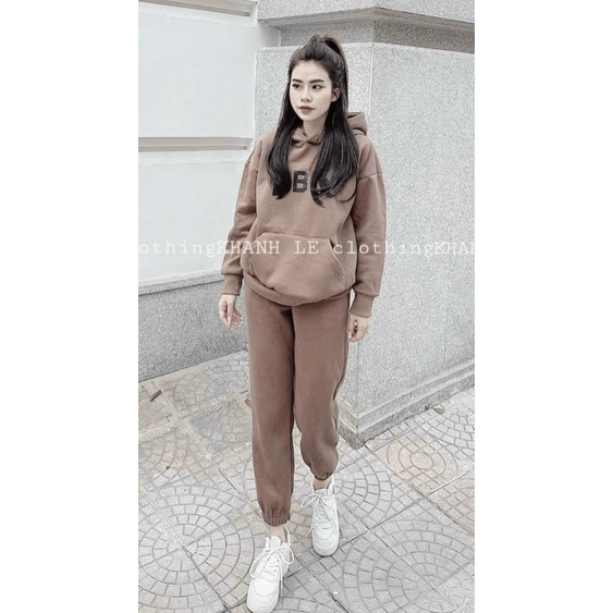 SÉT BỘ NỈ ÁO QUẦN DÀI KIỂU BOM NĂNG ĐỘNG THỂ THAO