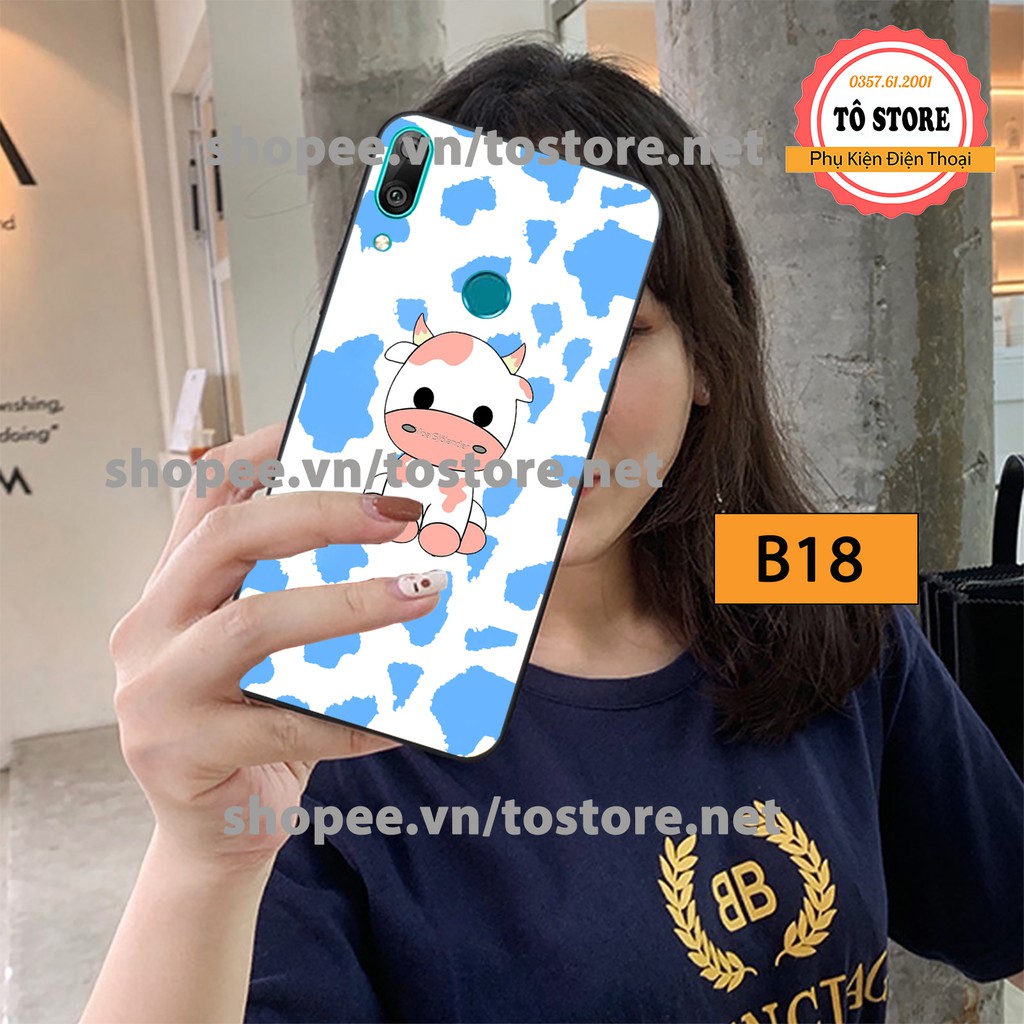 Ốp lưng Huawei Y7 Pro 2019 / Huawei Y9 2019 - Ốp lưng Huawei cao cấp, in hình bò sữa đáng yêu, cá tính