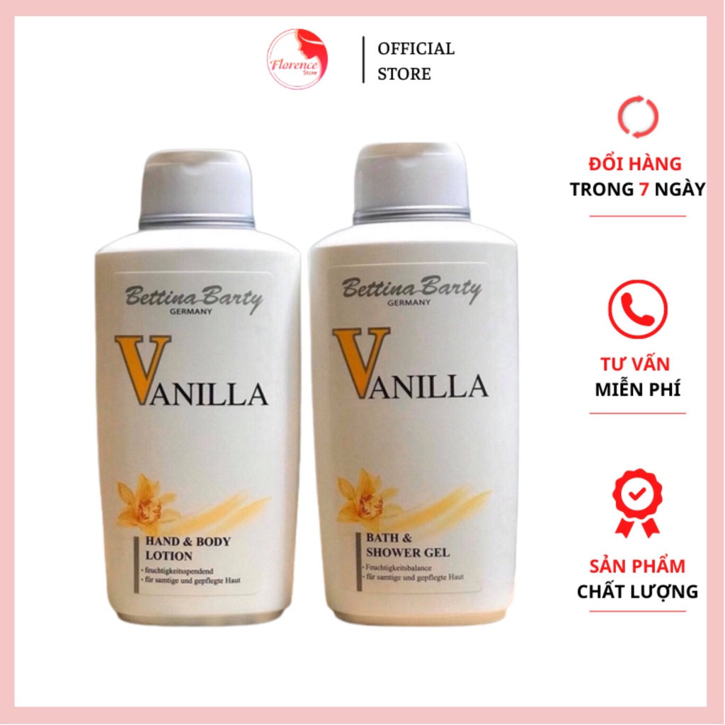 Sữa Tắm / Dưỡng Thể Bettinail Barty Vanilla Hương Nước Hoa Chuẩn Đức 500ML