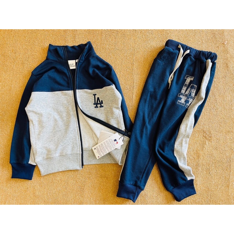 Bộ nỉ da cá MLB bé trai sz 4-14T