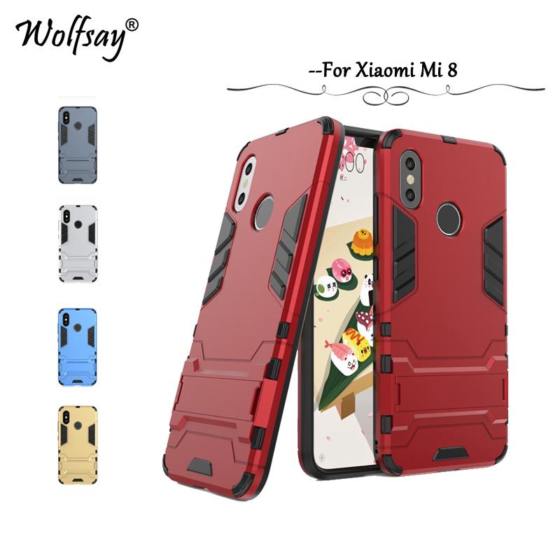 Ốp lưng điện thoại chống sốc có thanh đỡ cho Xiaomi Mi 8