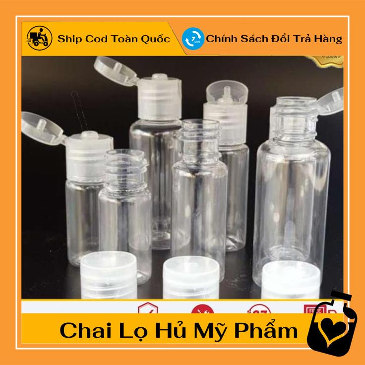 Chai Chiết Mĩ Phẩm ❤ TOP GIÁ RẺ ❤ [100c] Chai nhựa pet nắp bật 20ml chiết mỹ phẩm , , phụ kiện du lịch