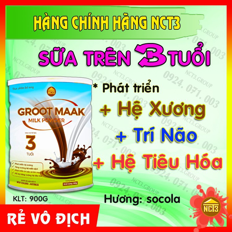 Sữa Bột Cho Trẻ Trên 3 tuổi GROOT MAAK SOCOLA (900g) (Hàng chính hãng công ty NCT3 ) #4