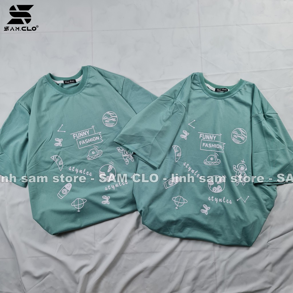 Áo thun tay lỡ nam nữ SAM CLO phông form rộng dáng Unisex, mặc lớp, nhóm, cặp, in chữ FUNNY FASHION | BigBuy360 - bigbuy360.vn