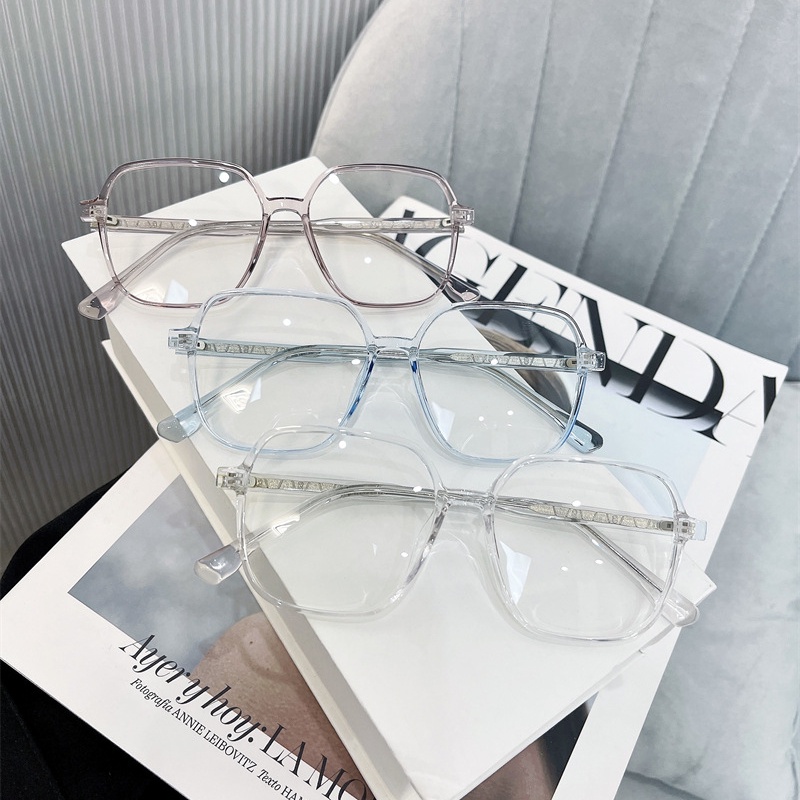 Mắt Kính Gọng Vuông Oversize TR90 Chống Ánh Sáng Xanh Thời Trang Hàn Quốc