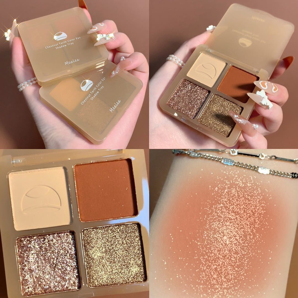 [Hàng mới về] Bảng phấn mắt Mealea 4 màu hiệu ứng lì & ánh ngọc trai lung linh cho người mới bắt đầu | BigBuy360 - bigbuy360.vn