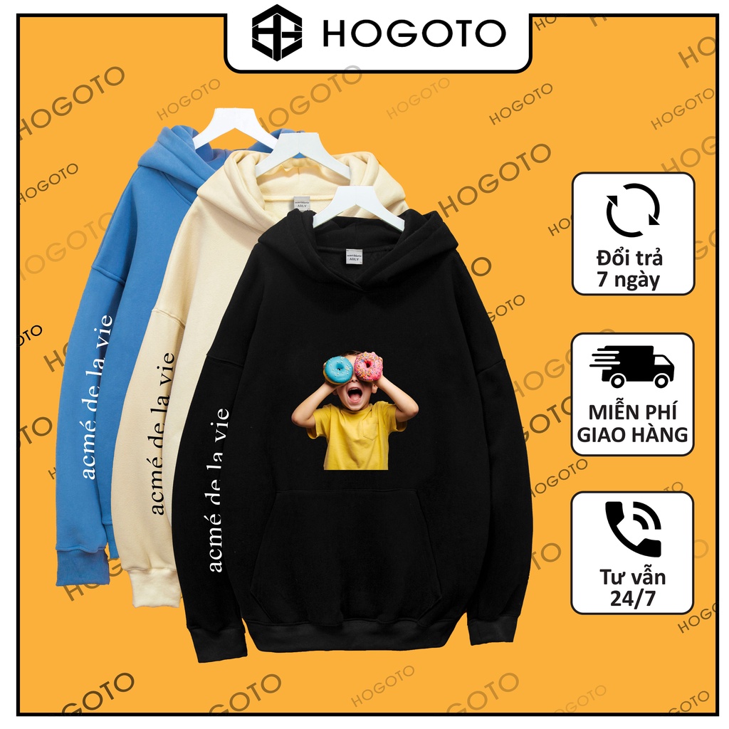 Áo nỉ Hoodie ADLV DONUT 2 Hogoto shop , Áo hoodie nam nữ nỉ bông cotton