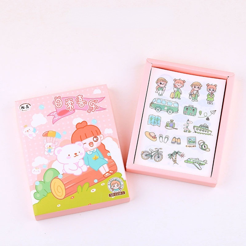 Bộ 50 Miếng Dán Trang Trí Sổ Tay Họa Tiết Hoạt Hình Dễ Thương Sáng Tạo