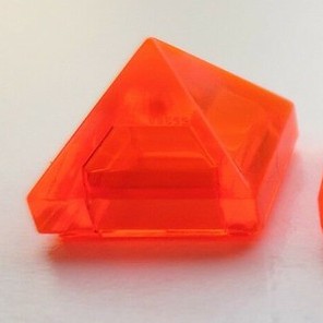 LEGO Gạch 1x1x2/3 45° Hình Chóp Màu Cam Chói Trong Suốt ID 6127035 22388