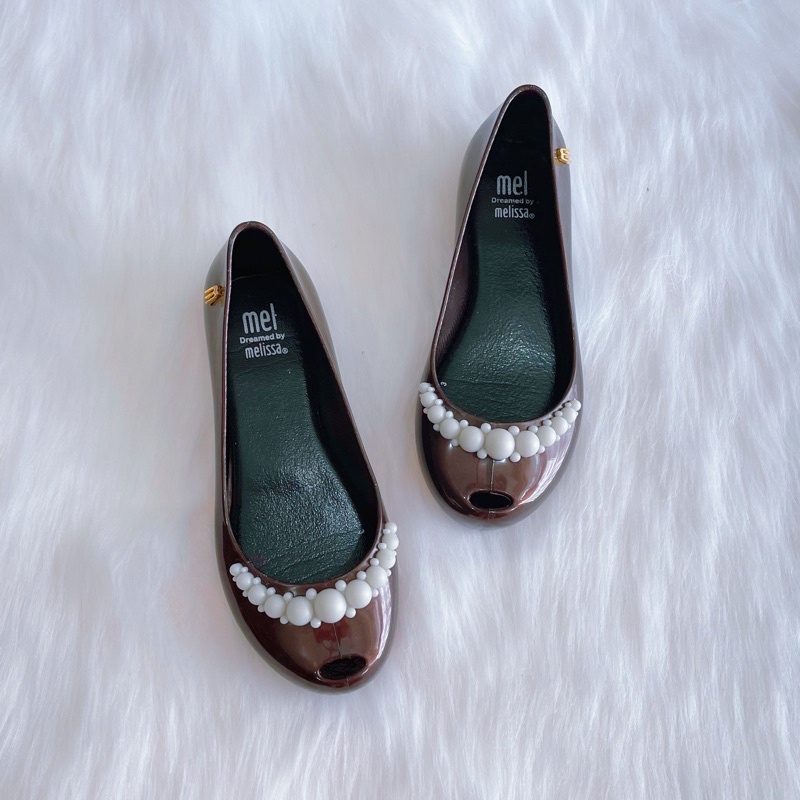 Giày nhựa dẻo thơm Melissa búp bê công chúa đính nơ/hạt ngọc cho bé gái nhiều mẫu