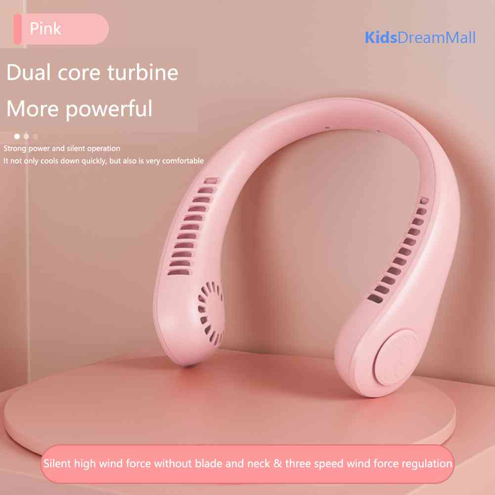 Quạt Đeo Cổ Mini Không Cánh Sạc USB Tiện Dụng