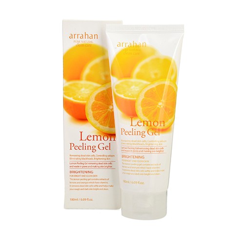 Gel Tẩy Tế Bào Chết hoa quả - Tẩy Da Chết Arrahan Chanh Táo Oải Hương và Đông Y Than