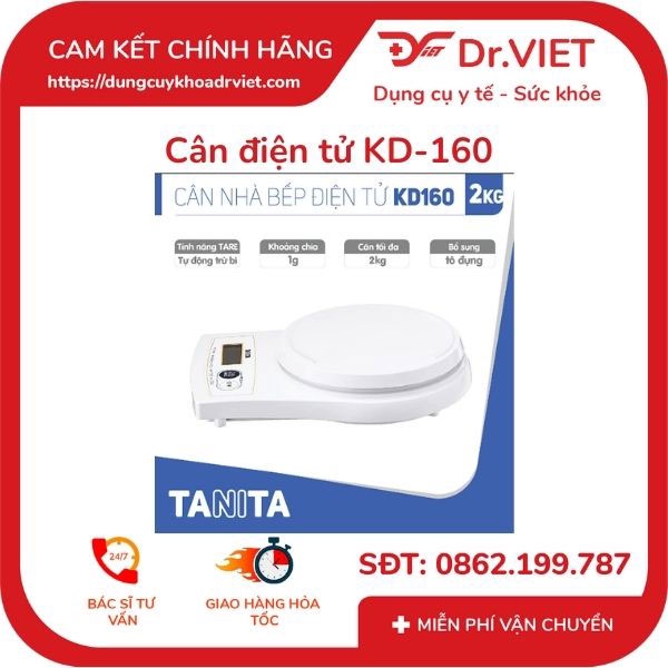 CÂN ĐIỆN TỬ TANITA KD160 (TIẾT KIỆM THỜI GIAN ĐONG ĐẾM VÀ TIỆN LỢI, DÙNG CHO CỬA HÀNG MỸ PHẨM, CÂN SỮA BỘT ) - DR VIET