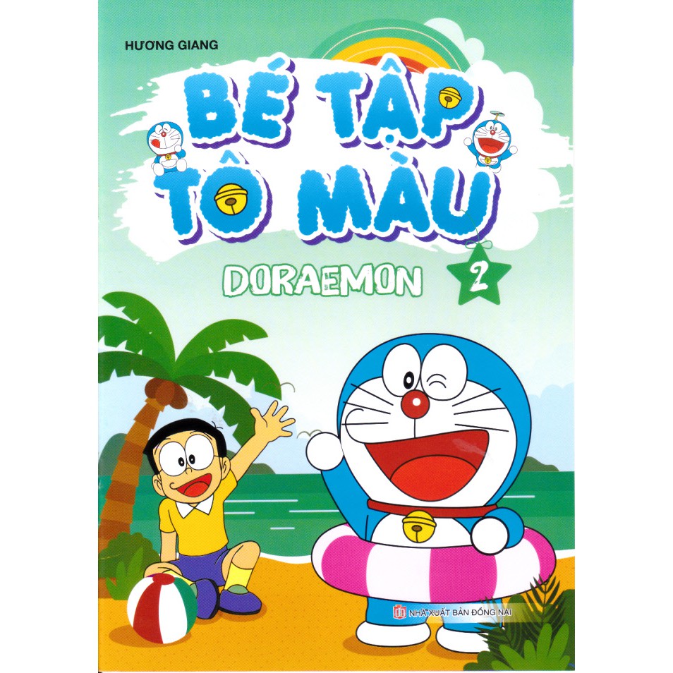 Sách - Bộ tranh bé tập tô màu chủ đề Doraemon - Trọn bộ 10 cuốn.