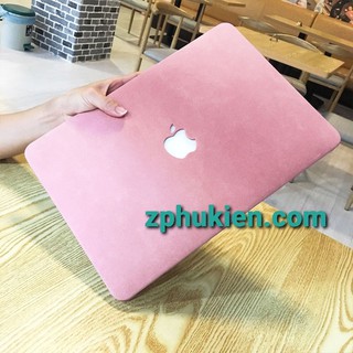Ốp da macbook da lộn kèm lót phím
