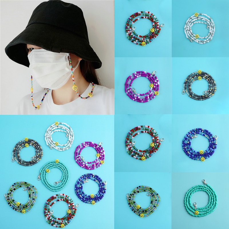 Dây đeo khẩu trang có thể điều chỉnh và kết hạt nhiều màu sắc 2022