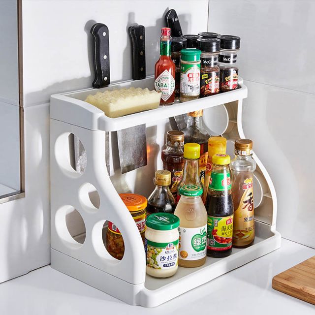 Kệ Gia Vị Nhà Bếp 2 Tầng Kệ Để Đồ Nhà Bếp Sạch Sẽ Gọn Gàng