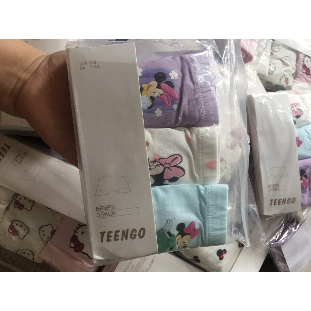 [Ảnh thật] Set 3 quần chip cho bé gái Tee.ngo mẫu mới nhất 2021 (size 100 - 150)