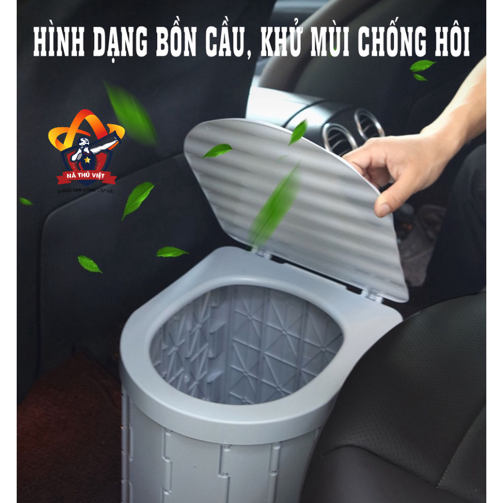 Bồn cầu dã ngoại cắm trại gấp gọn đi vệ sinh cỡ lớn, tiện dụng khi đi du lịch cắm trại, dã ngoại-DCP14