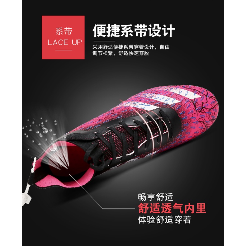 Giày Đá Banh Cổ Cao Chống Trượt Có Gai Dài Size 35-45 Thời Trang Cho Nam