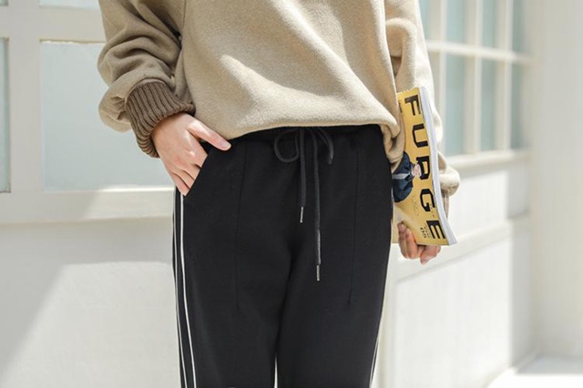 ( ẢNH THẬT ) Quần Baggy 2 Sọc - Chất Umi Hàn Co Giãn Thoải Mái | BigBuy360 - bigbuy360.vn
