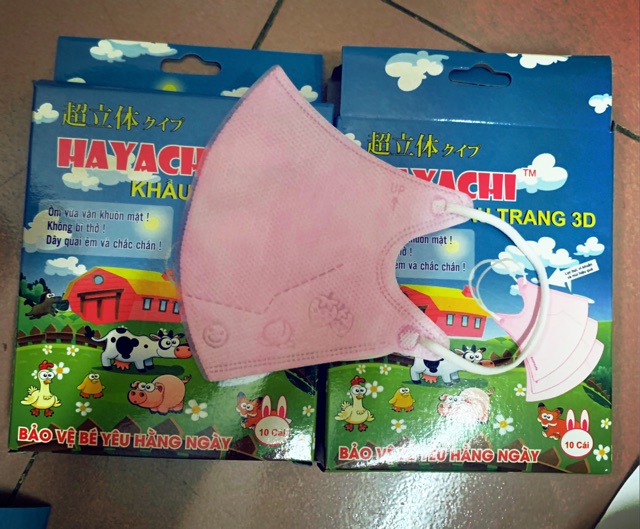 Khẩu trang 3D Hayachi cho bé | BigBuy360 - bigbuy360.vn