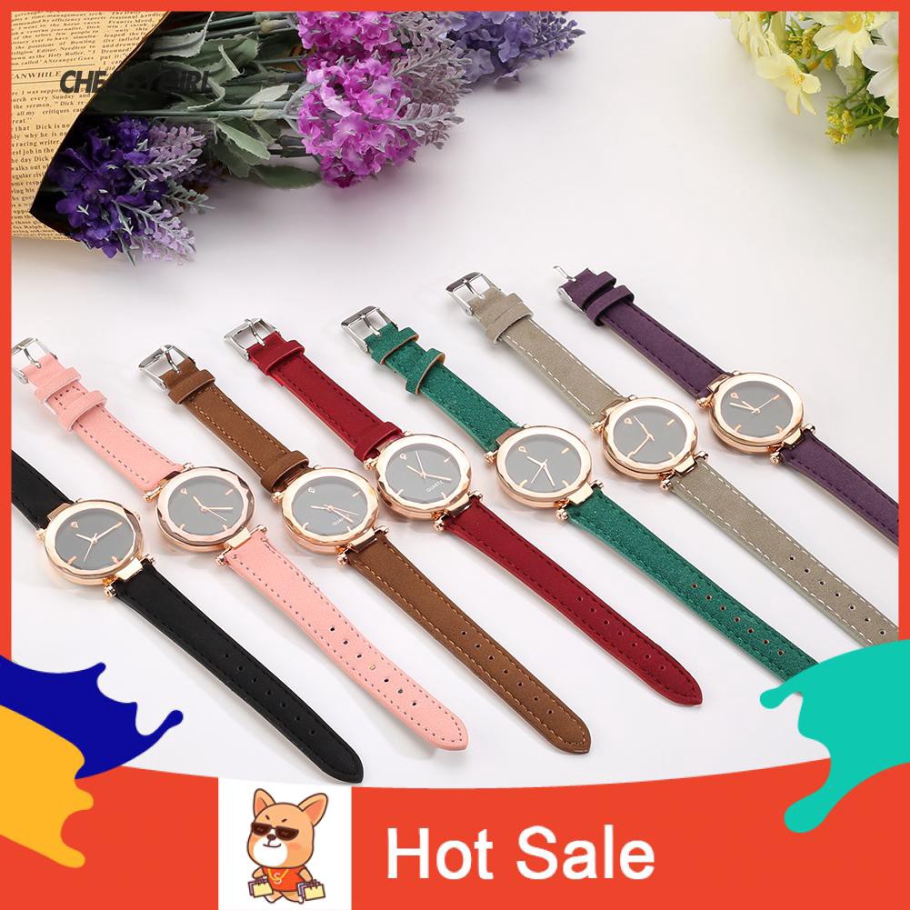 Đồng hồ nữ dây giả da thời trang