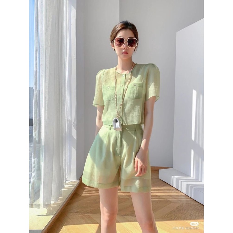 Sét Bộ Áo Croptop + Quần Short hàng thiết kế cao cấp