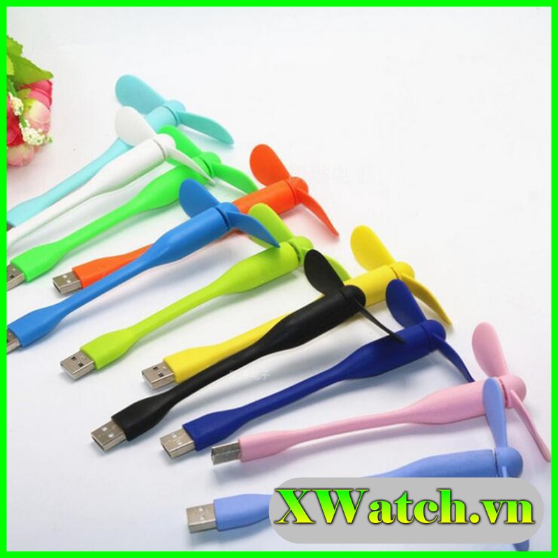 Quạt mini 2 cánh dùng nguồn USB (giao màu ngẫu nhiên)