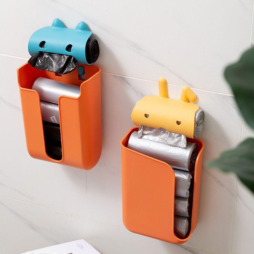 .Hộp Đựng Túi Rác Mini Bằng Nhựa Gắn Tường Nhà Bếp / Phòng Tắm