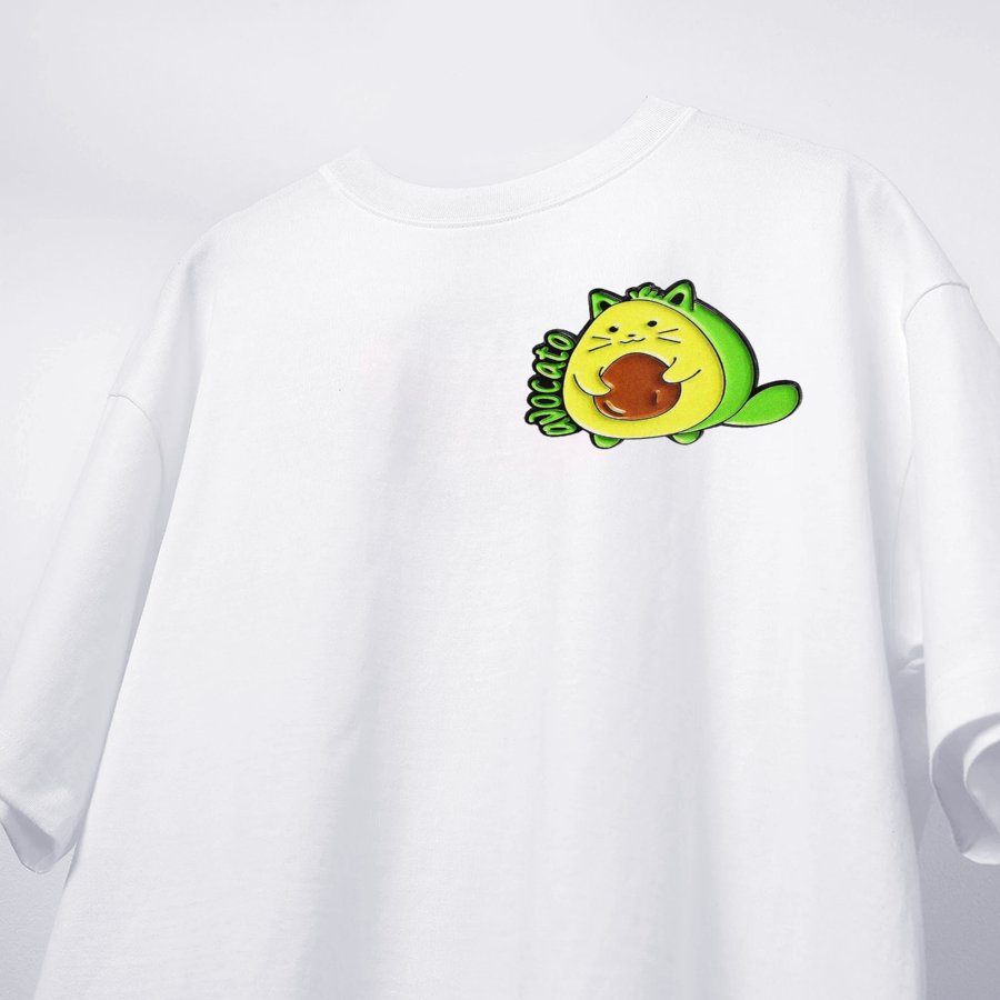 Áo thun nữ tay lỡ Cotton thoáng mát Avocato logo bơ mèo dễ thương MVR KK3917