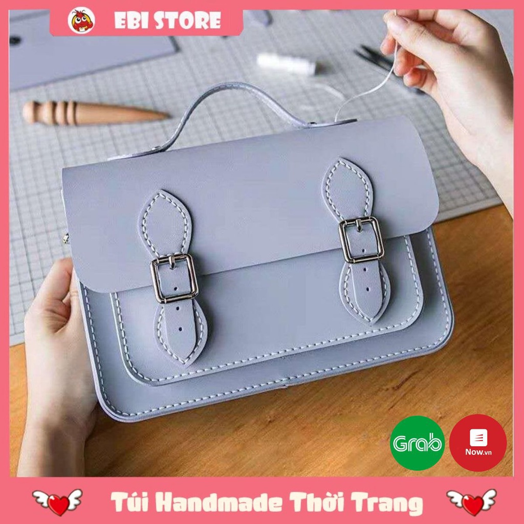 [Có Video HD] Set Nguyên Liệu DIY Túi Xách Handmade Đeo Chéo Da PU Khâu Tay Cá Tính Phù Hợp Đi Dạo Phố