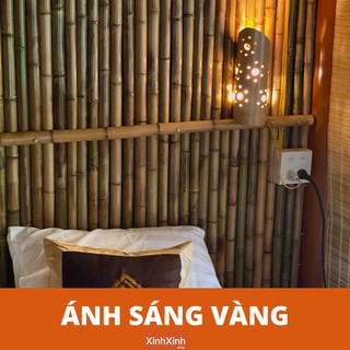 Đèn trang trí ống tre