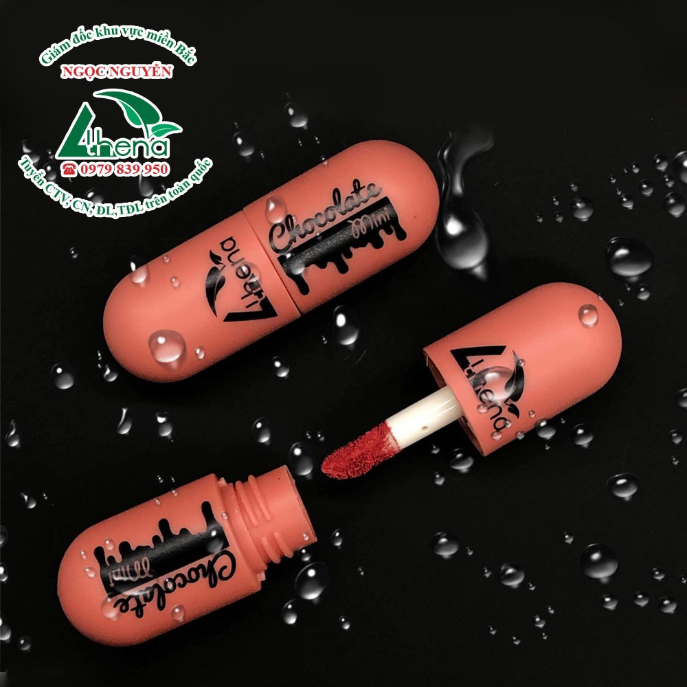 Son Kem Mini Chocolate Athena Siêu Mịn Siêu Lì Siêu Mướt 4,5ml | BigBuy360 - bigbuy360.vn